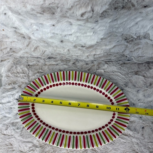 M Bagwell Caffco Art Striped Oval Serving Platter - Picture 3 of 5